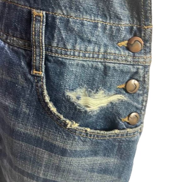 JOE'S Denim Skirtall Overall Mini Skirt Collector's Edition SELVEDGE Den… - Picture 4 of 16